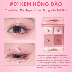 Bảng Phấn Mắt 4 Ô Colorkey Four Color Eyeshadow Raw Chocolate 4g