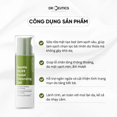 Gel Rửa Mặt DrCeutics Gentle Olive Facial Cleansing Gel Làm Sạch Sâu 250g