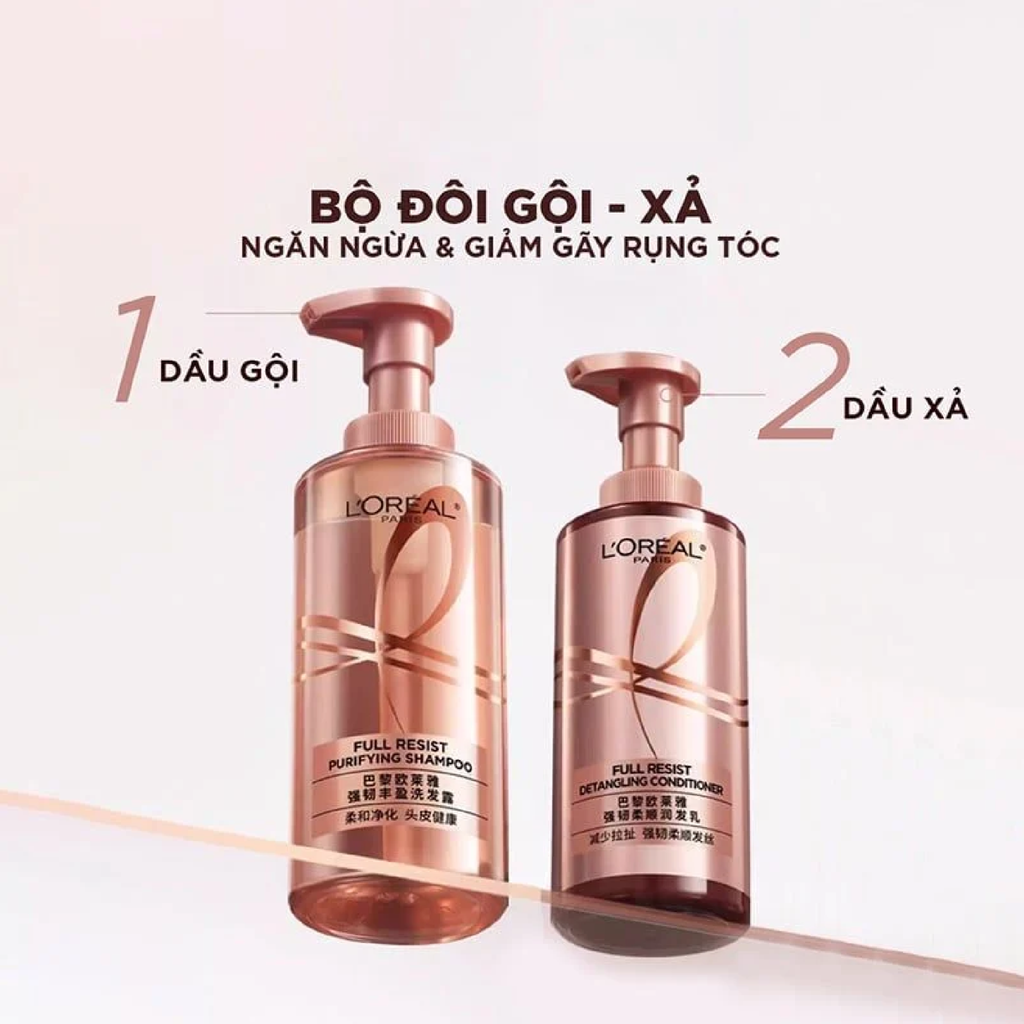 Dầu Xả L'Oreal Paris Full Resist Detangling Conditioner Giảm Rụng Tóc 440ml