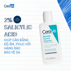 Sữa Rửa Mặt CeraVe Blemish Control Cleanser Cho Da Dầu Mụn 88ml