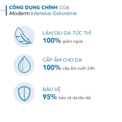 Kem Gel Bioderma Atoderm Intensive Gel-Crème Dưỡng Ẩm, Làm Dịu Cho Da Rất Khô 8ml