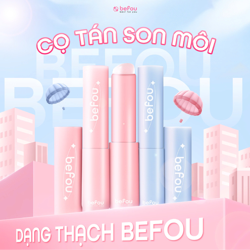 Cọ Tán Son Môi Befou Dạng Thạch Nhiều Màu