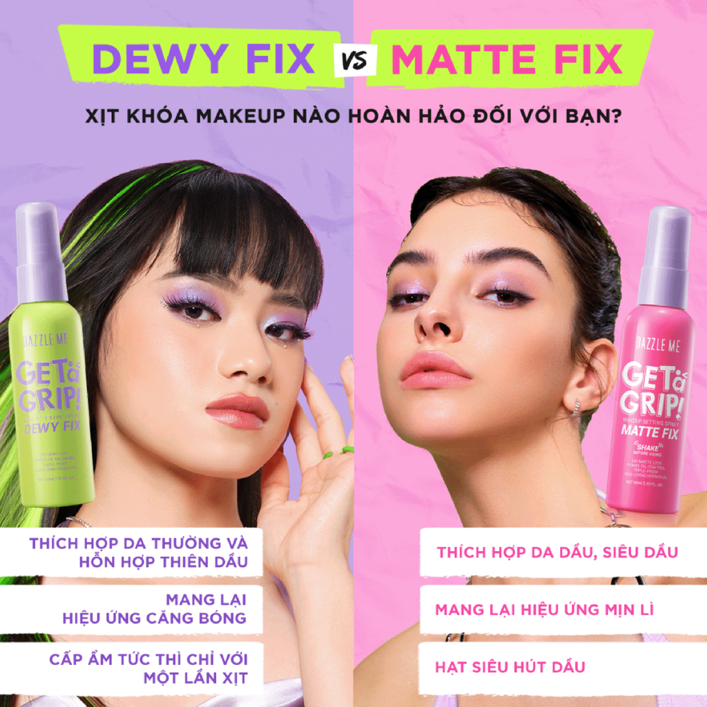 Xịt Khóa Nền Dazzle Me Get A Grip! Makeup Setting Spray 60ml