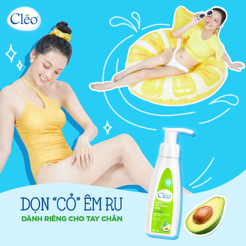 Lotion Tẩy Lông Cléo Avocado Hair Removal Lotion 90ml