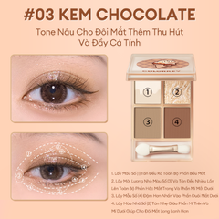 Bảng Phấn Mắt 4 Ô Colorkey Four Color Eyeshadow Raw Chocolate 4g
