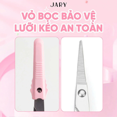 Kéo Tỉa Mày, Cắt Lông Mi Jary Eyebrow Scissors Màu Hồng