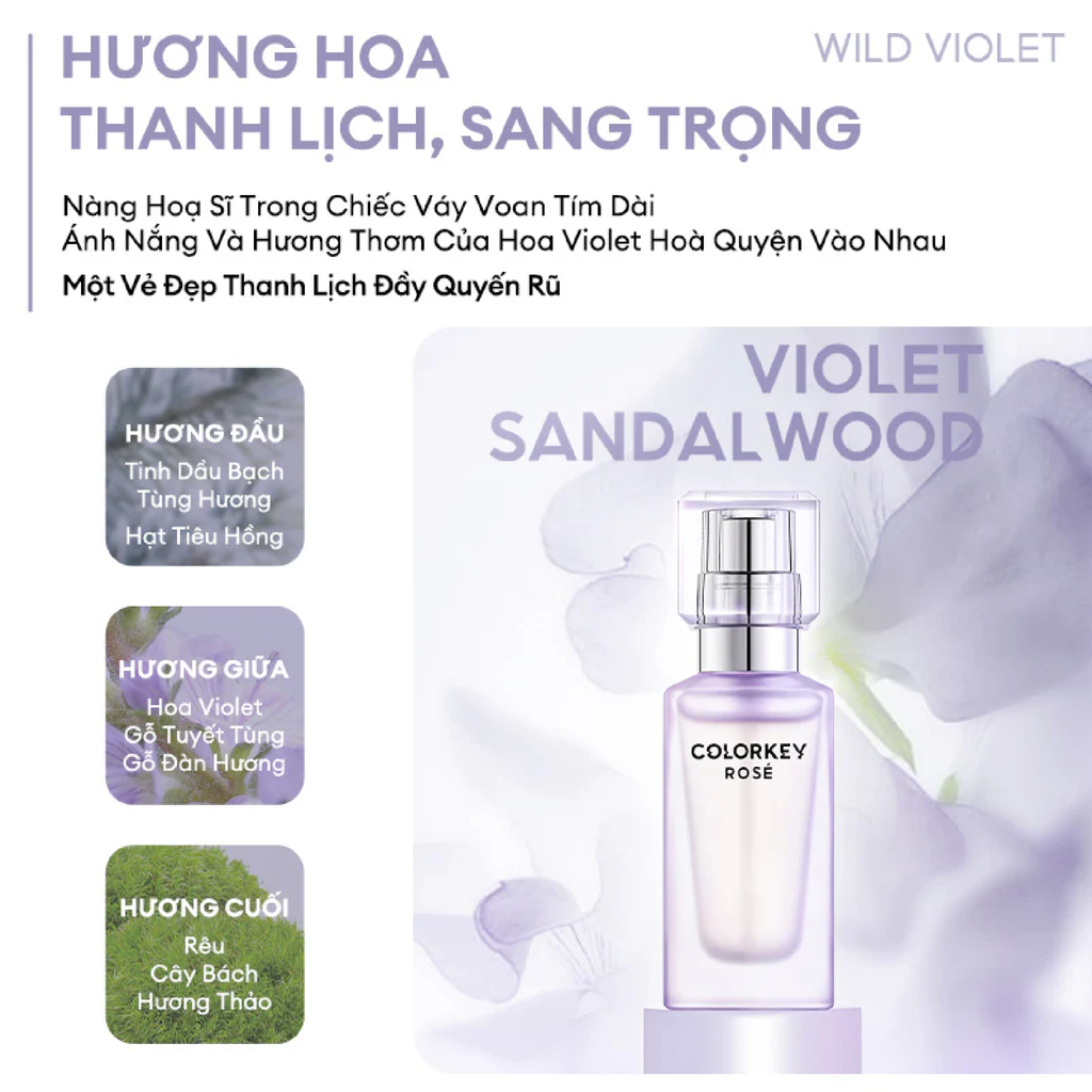 Nước Hoa Colorkey Rosé Eau De Parfum 10ml