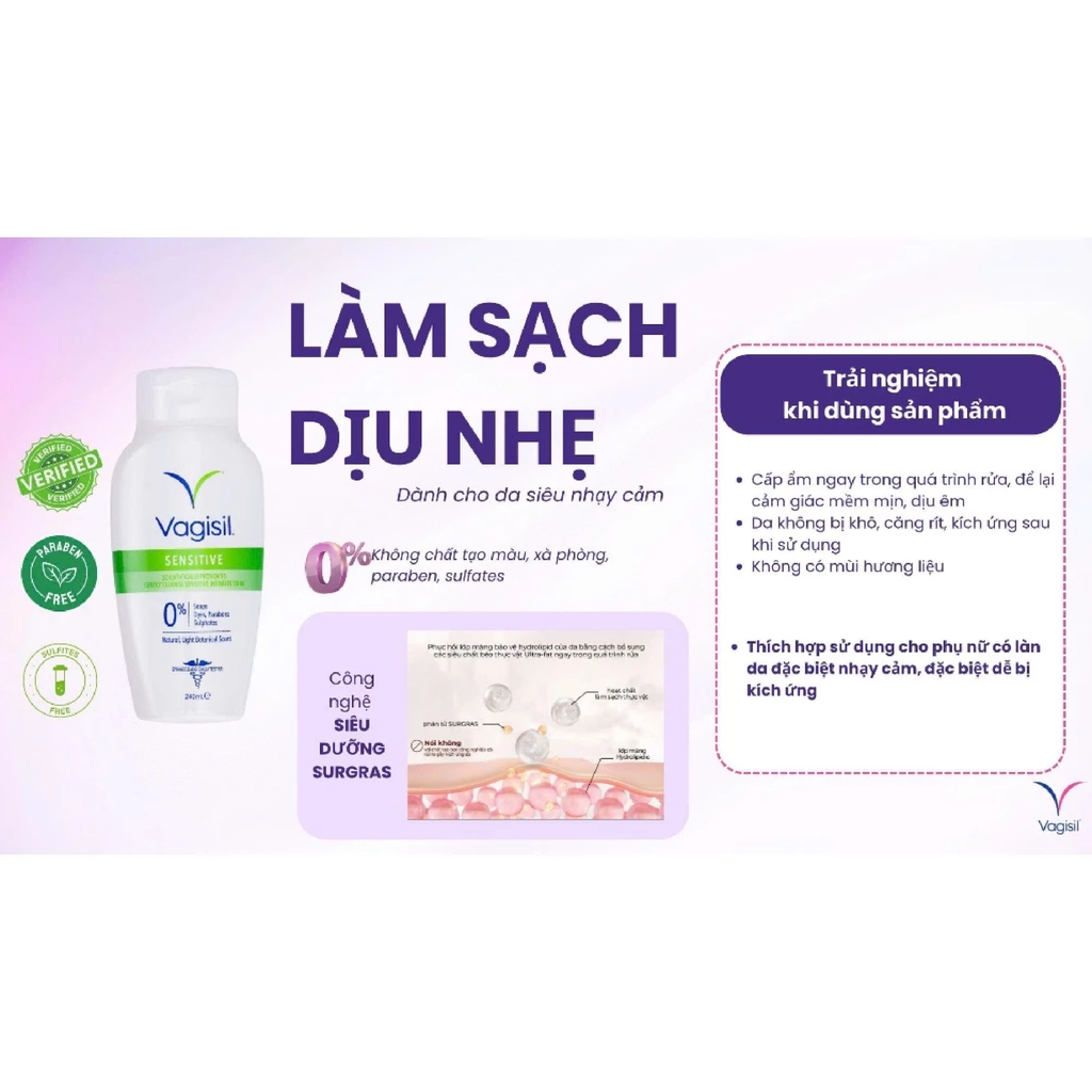 Dung Dịch Vệ Sinh Vagisil Daily Intimate Wash 240ml