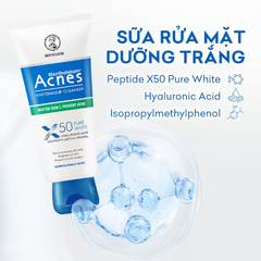 Kem Rửa Mặt Acnes Whitening + Cleanser Dưỡng Trắng, Ngăn Mụn 100g