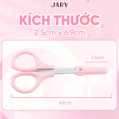 Kéo Tỉa Mày, Cắt Lông Mi Jary Eyebrow Scissors Màu Hồng