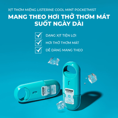 Xịt Thơm Miệng Listerine Cool Mint Pocketmist Làm Hơi Thở Thơm Mát 7.7ml