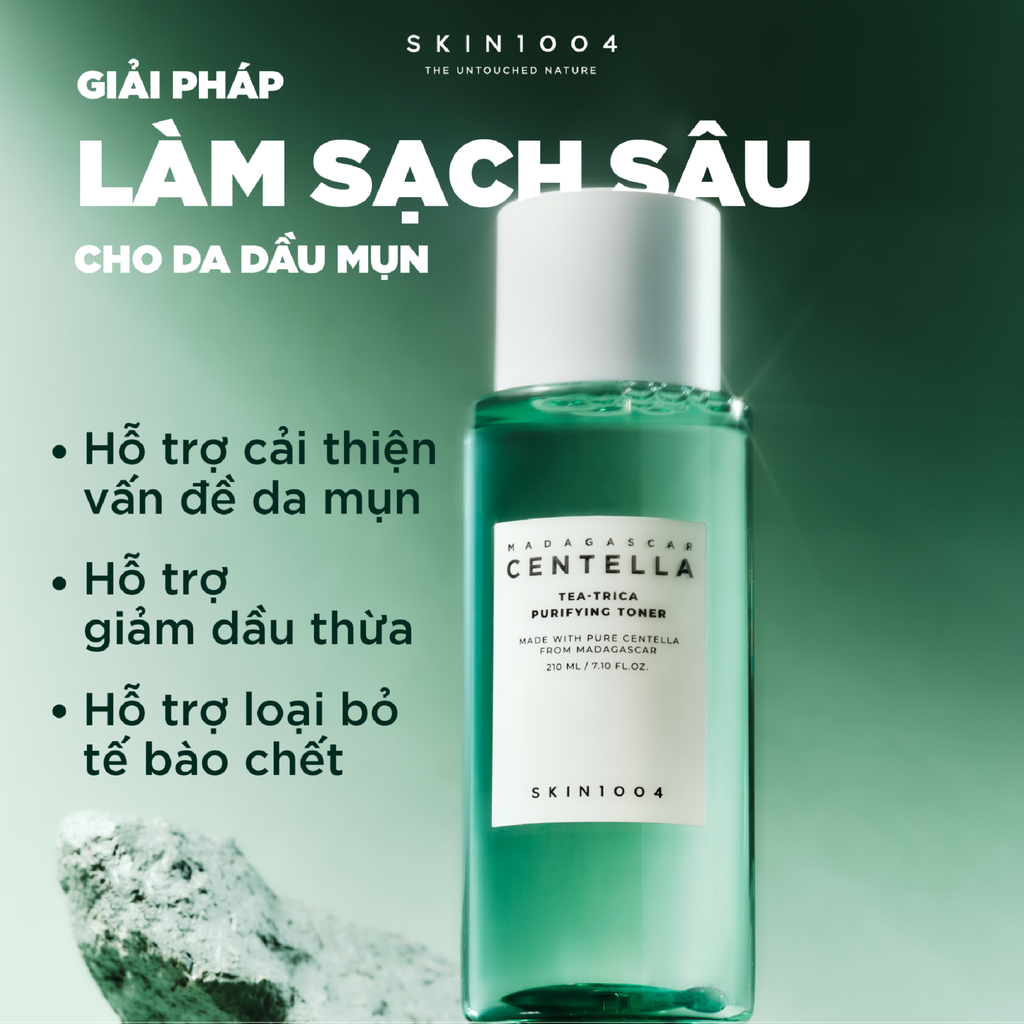 Nước Hoa Hồng Skin1004 Tea-Trica Purifying Toner Dịu Da, Kiểm Soát Dầu 210ml