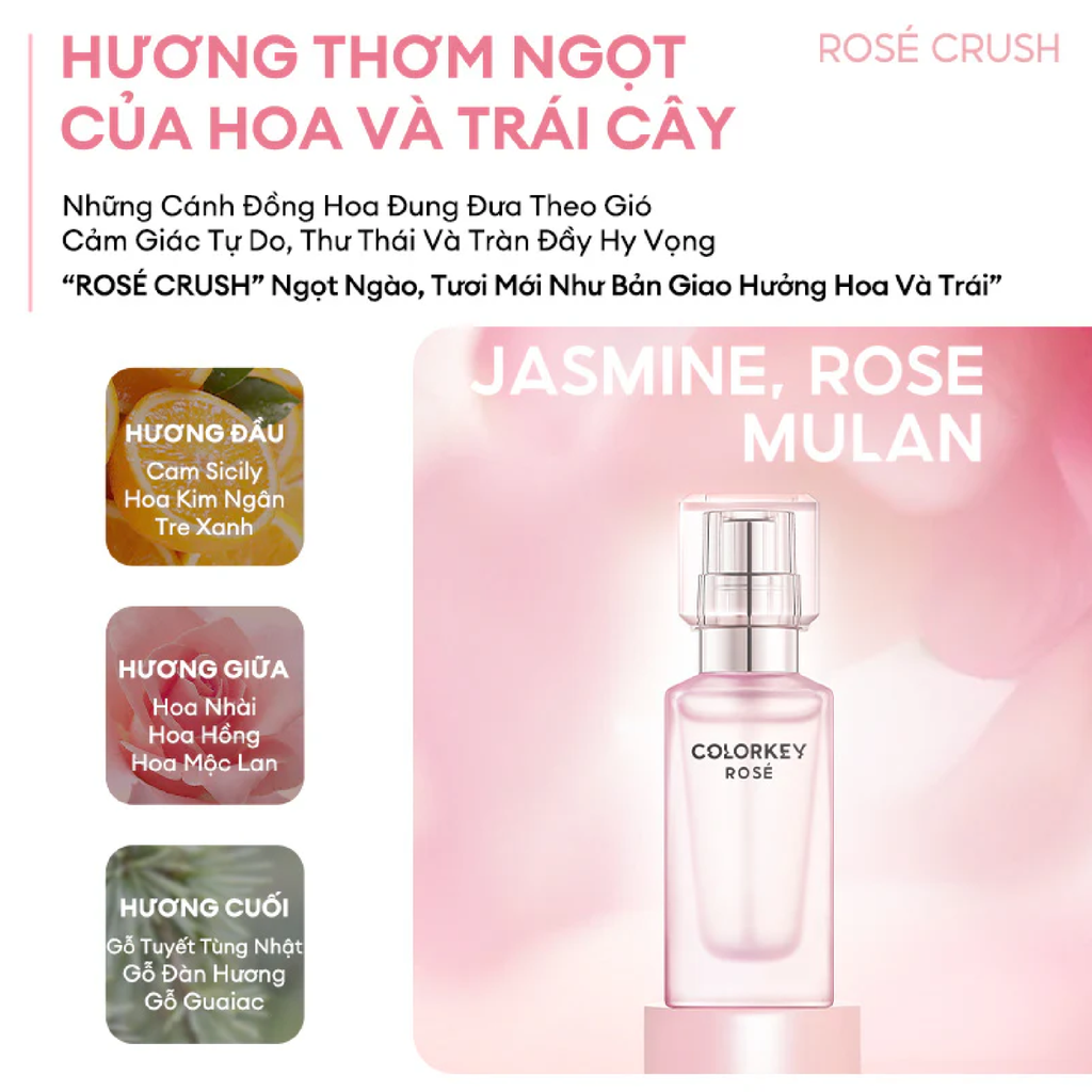 Nước Hoa Colorkey Rosé Eau De Parfum 10ml