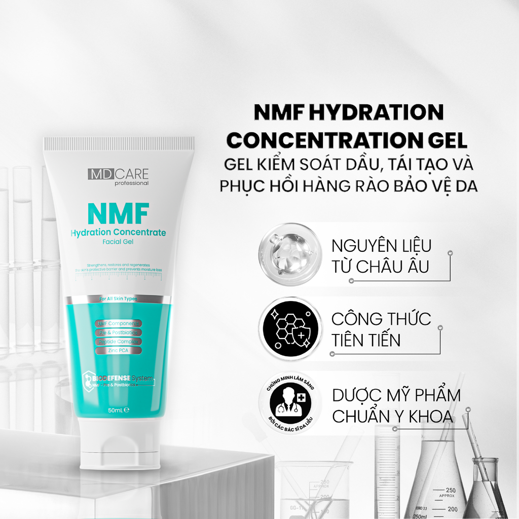 Gel Dưỡng MD Care NMF Hydration Concentration Facial Gel Kiểm Soát Dầu 50ml