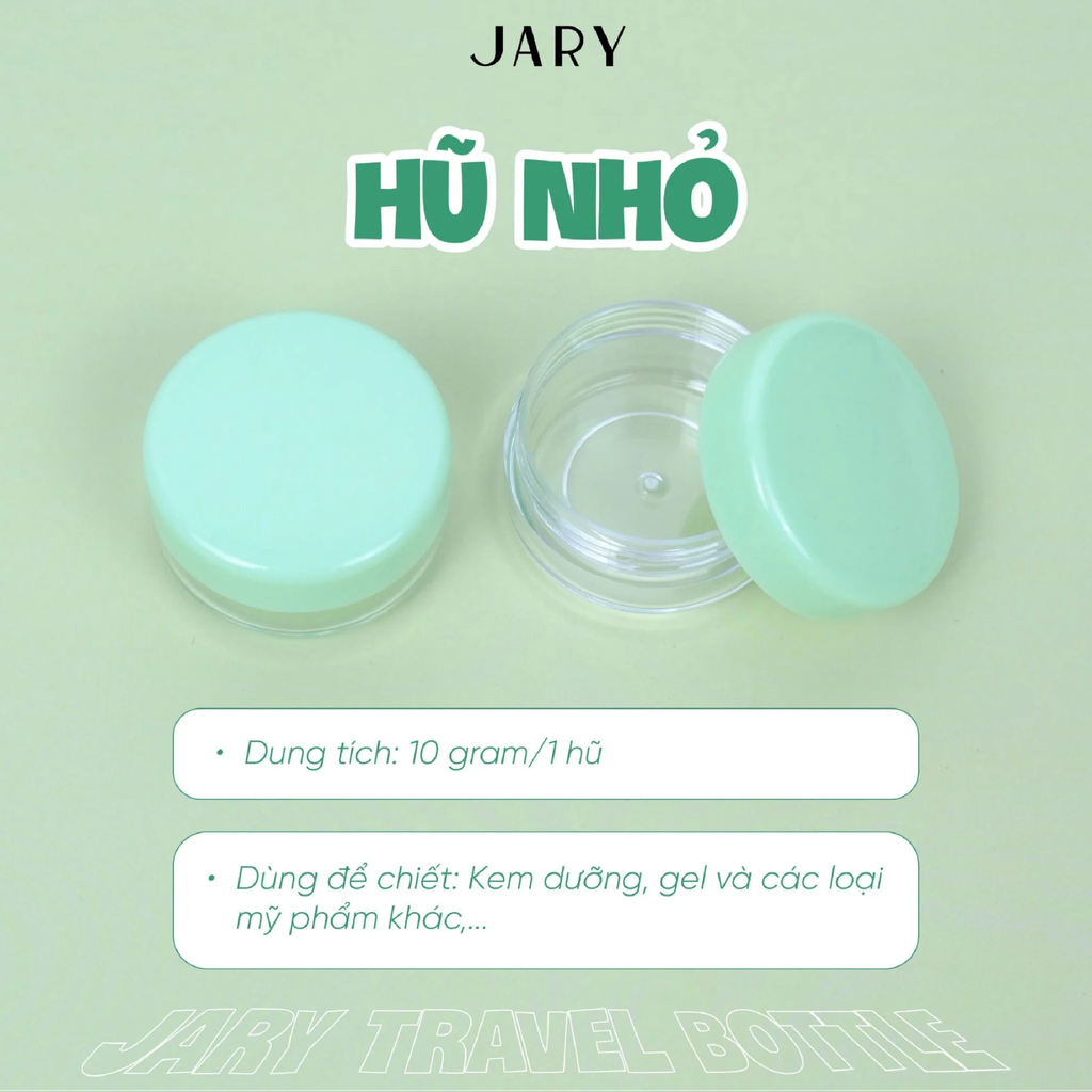Bộ Chai Lọ Chiết Mỹ Phẩm Jary Travel 6 Món Bottle Set Nhiều Màu
