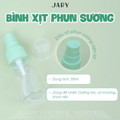 Bộ Chai Lọ Chiết Mỹ Phẩm Jary Travel 6 Món Bottle Set Nhiều Màu