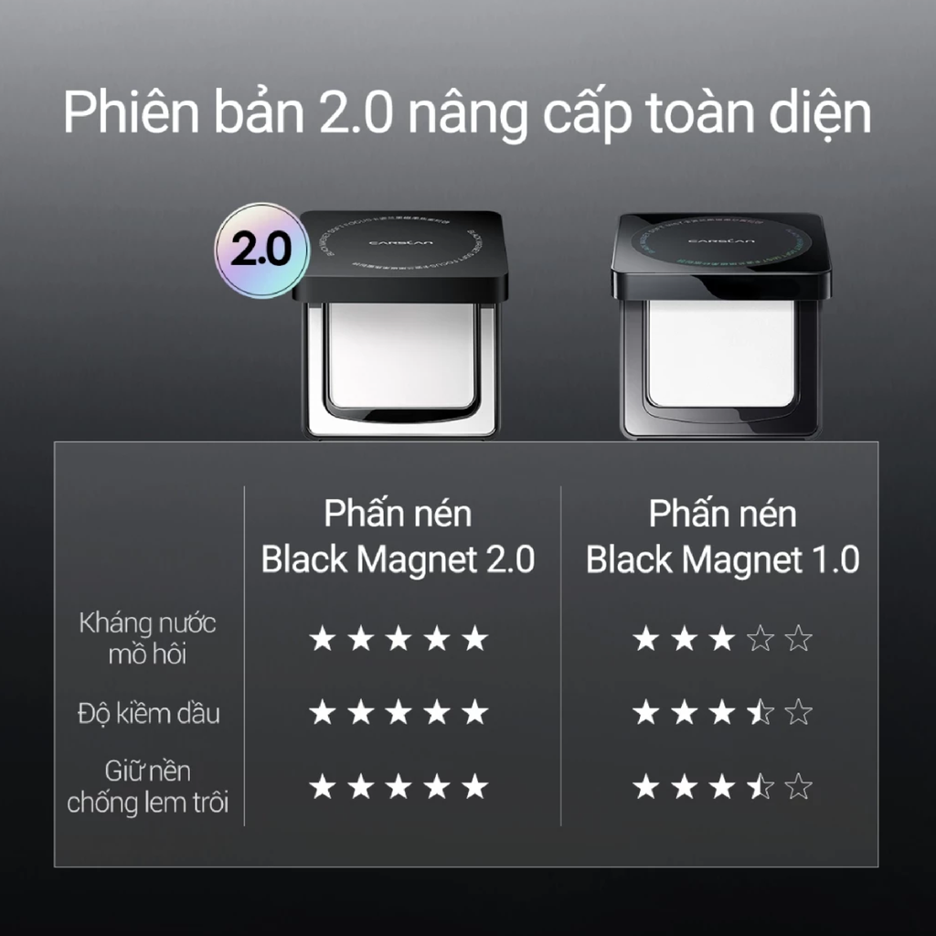 Phấn Carslan Black Magnet Soft Focus Powder 8g (Bản Nâng Cấp 2.0)