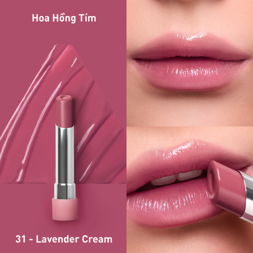 Son Bóng 3CE Glazy Lip Glow Dưỡng Ẩm 5g