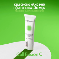 Kem Chống Nắng Cell Fusion C Advanced Clear Sunscreen 100 SPF50+ PA++++ Cho Da Dầu Mụn 35ml