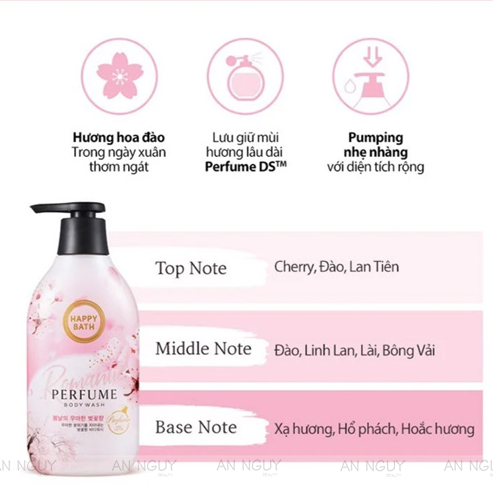 Sữa Tắm Happy Bath Perfume Body Wash Hương Nước Hoa 900gr