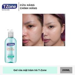 Gel Rửa Mặt T-Zone Clear Pore Facial Wash Chiết Xuất Tràm Trà Sạch Sâu, Kháng Khuẩn 200ml