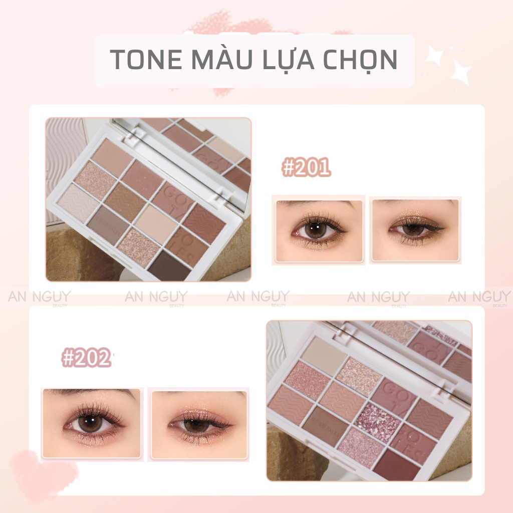 Bảng Phấn Mắt 12 Ô Gogo Tales Pink Mist Girl Eyeshadow Palette 19gr