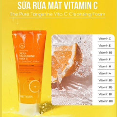 Sữa Rửa Mặt PrettySkin The Pure Jeju Tangerine Vita C Cleansing Foam 150ml