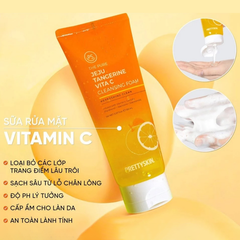 Sữa Rửa Mặt PrettySkin The Pure Jeju Tangerine Vita C Cleansing Foam 150ml