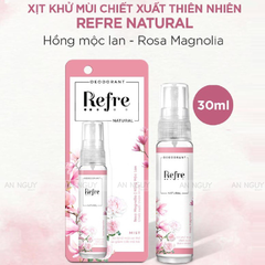 Xịt Khử Mùi Refre Natural Deodorant Mist 30ml