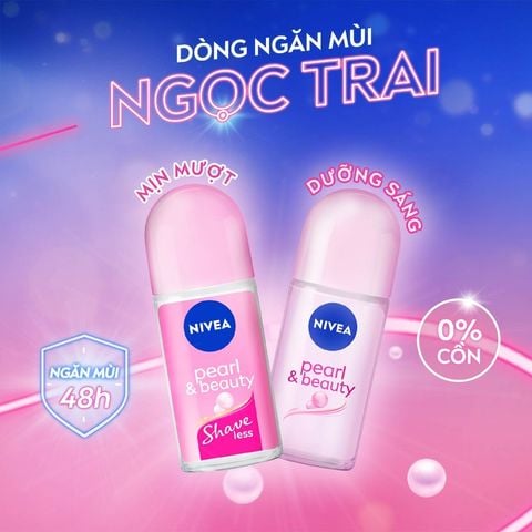 Lăn Ngăn Mùi Nivea Pearl & Beauty Shaveless Ngọc Trai Đẹp Quyến Rũ 50ml