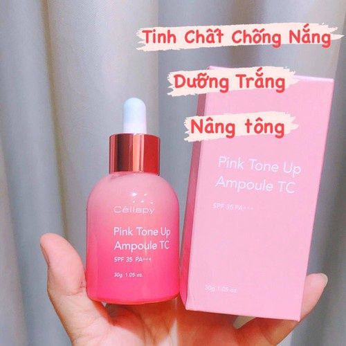 Serum Cellapy Pink Tone Up Ampoule TC SPF 35 PA+++ Dưỡng Trắng, Căng Bóng 30gr