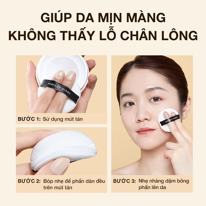 Phấn Phủ Dạng Bột Perfect Diary Weightless Soft-Velvet Blurring Loose Powder Kiềm Dầu 7g