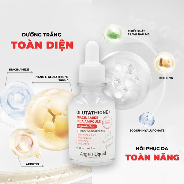 Tinh Chất Angel's Liquid Glutathione + Niacinamide Cica Ampoule  (Upgradation) 30mlTinh Chất Angel's Liquid Glutathione + Niacinamide Cica  Ampoule (Upgra – annguy.beauty