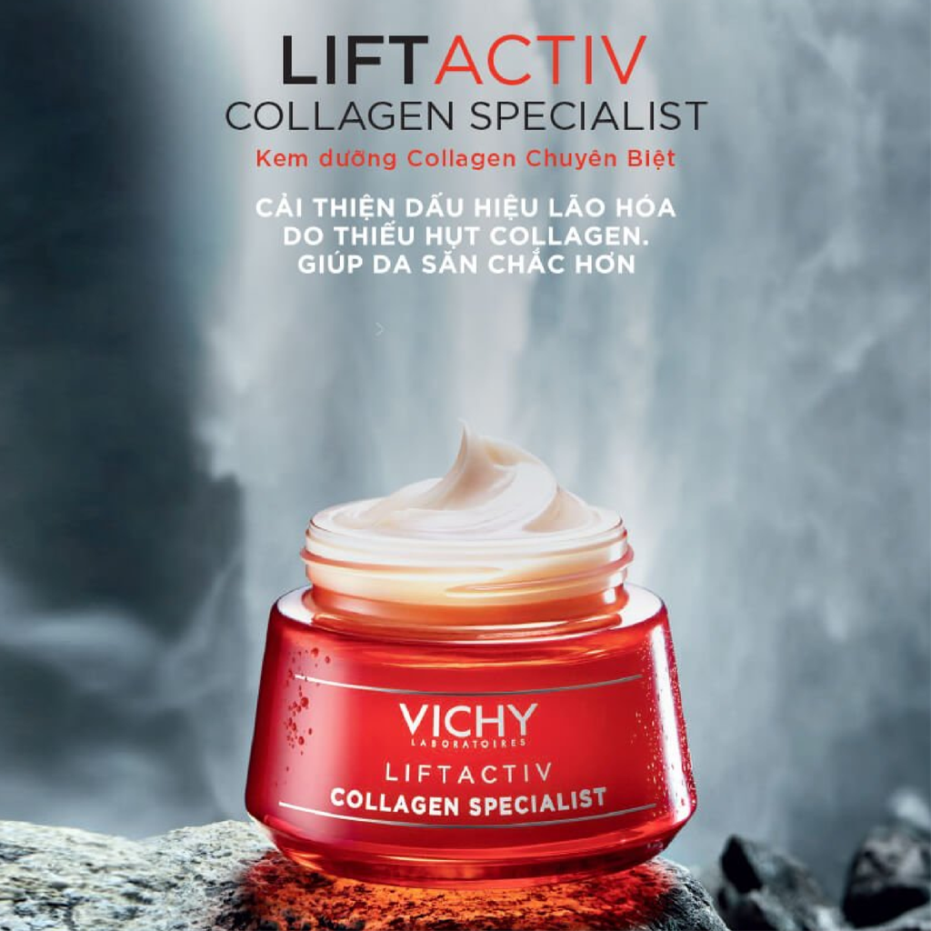 Kem Dưỡng Vichy Liftactiv Collagen Specialist Cream Ngừa Lão Hóa, Săn Chắc Da Ban Ngày 15ml
