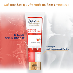 Kem Xả Dove Pro-Age All In 1 Care Serum + Conditioner Dưỡng Tóc Phồng Dày 230ml