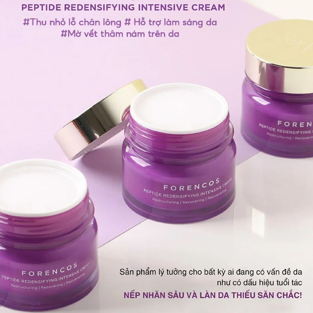 Kem Dưỡng Trắng Da Ban Đêm Forencos Peptide Redensifying Intensive Cream Chống Lão Hóa