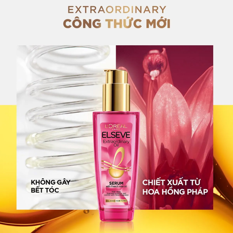 Dầu Dưỡng Tóc L’Oréal Chiết Xuất Hoa Hồng Elseve Extraordinary Oil Serum With French Rose Oil