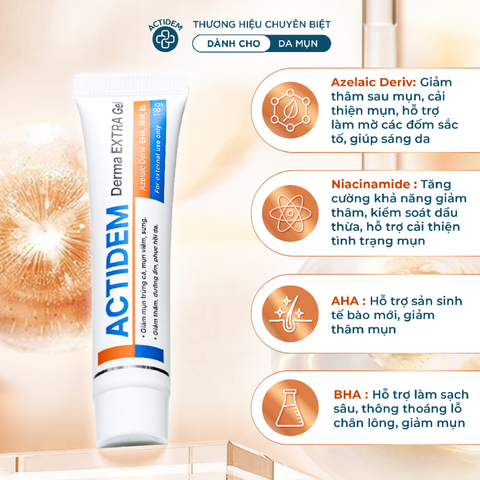 Gel Giảm Mụn Actidem Derma Extra Gel 18g