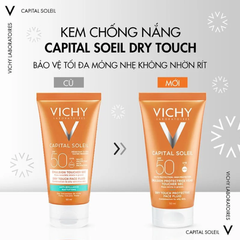 Kem Chống Nắng Vichy Capital Soleil Dry Touch Face Emulsion SPF50 Cho Da Dầu, Hỗn Hợp 50ml