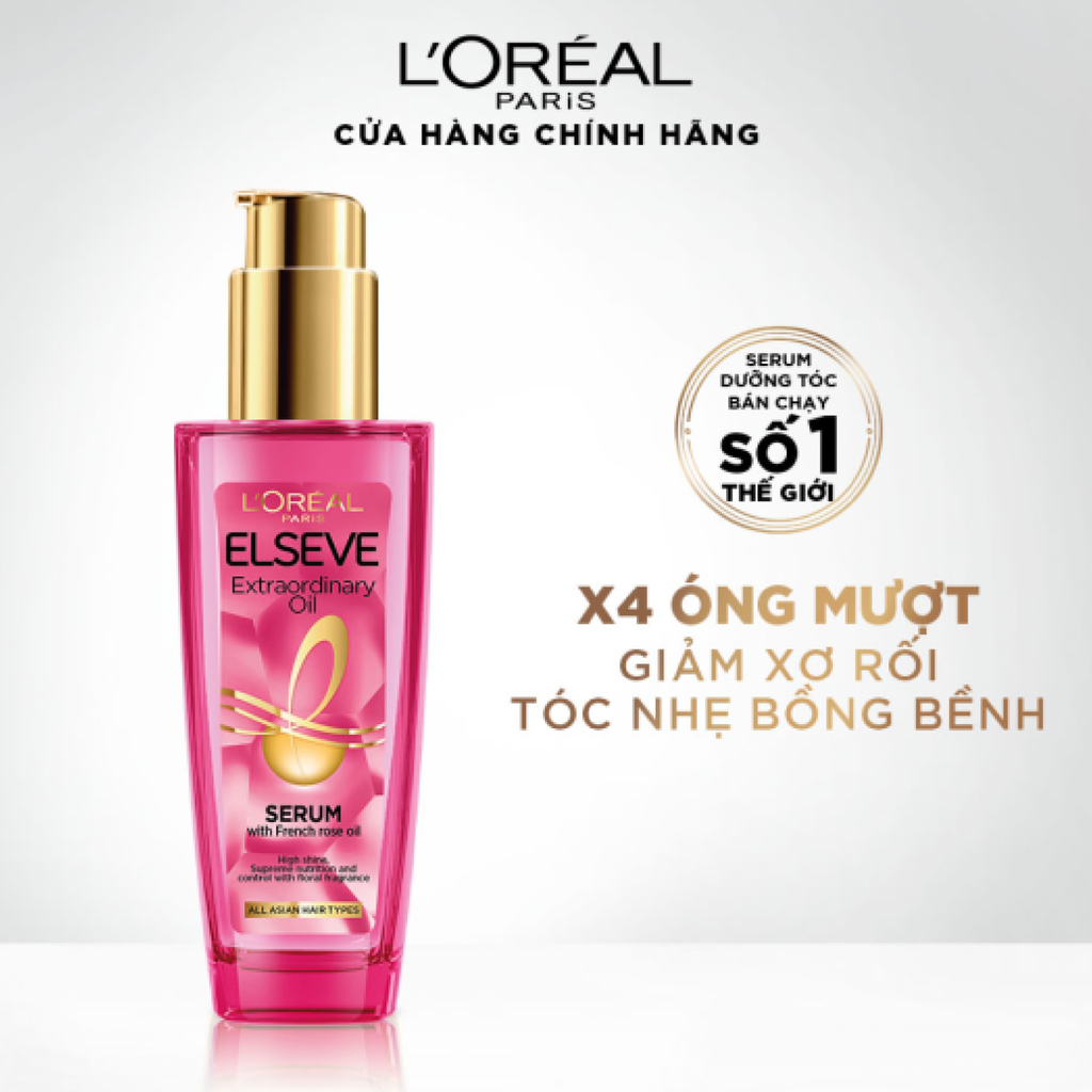 Dầu Dưỡng Tóc L’Oréal Chiết Xuất Hoa Hồng Elseve Extraordinary Oil Serum With French Rose Oil