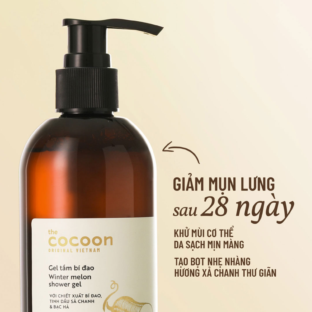 Gel Tắm Bí Đao Cocoon Winter Melon Shower Gel Giúp Giảm Mụn Lưng 310ml