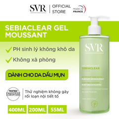 Combo 2 Gel Rửa Mặt SVR Sebiaclear Gel Moussant Cho Da Dầu (400mlx2)