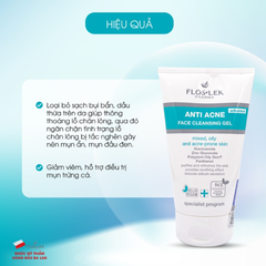 Sữa Rửa Mặt Floslek Anti Acne Bacterial Face Cleansing Gel Cho Da Dầu Mụn 125ml
