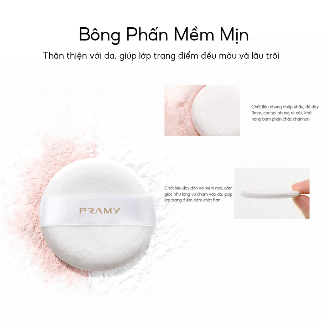 Phấn Phủ Dạng Bột Pramy Sheer Translucent Loose Powder Kiềm Dầu 8g
