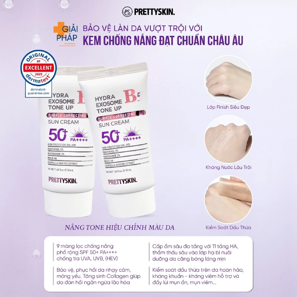 Kem Chống Nắng PrettySkin B5 Sun Cream SPF50+ PA++++ 50ml