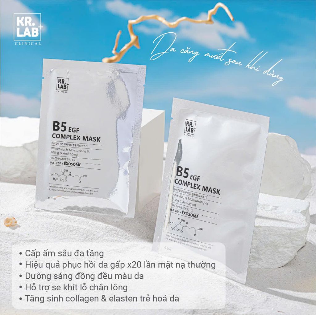 Mặt Nạ Kr.Lab+ B5 EGF Complex Mask Cấp Ẩm Phục Hồi 25ml