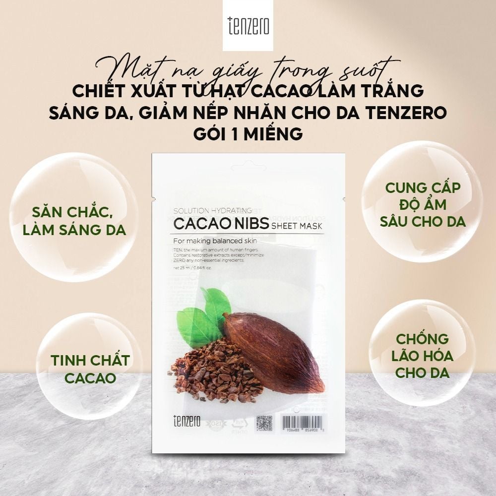 Mặt Nạ Túi Trong Suốt Tenzero Sheet Mask 25ml