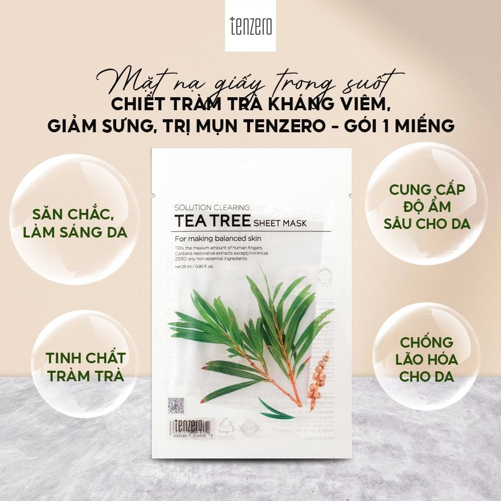 Mặt Nạ Túi Trong Suốt Tenzero Sheet Mask 25ml