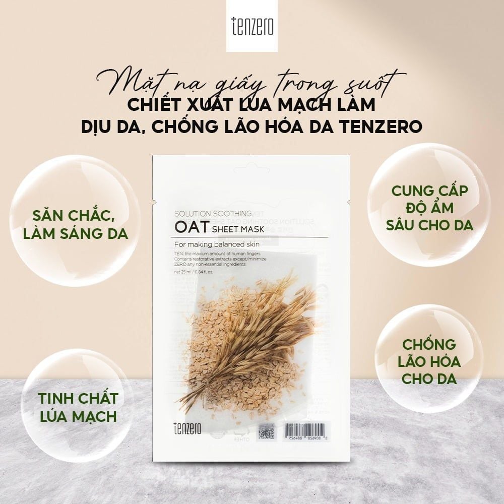 Mặt Nạ Túi Trong Suốt Tenzero Sheet Mask 25ml
