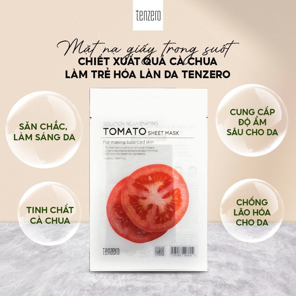 Mặt Nạ Túi Trong Suốt Tenzero Sheet Mask 25ml